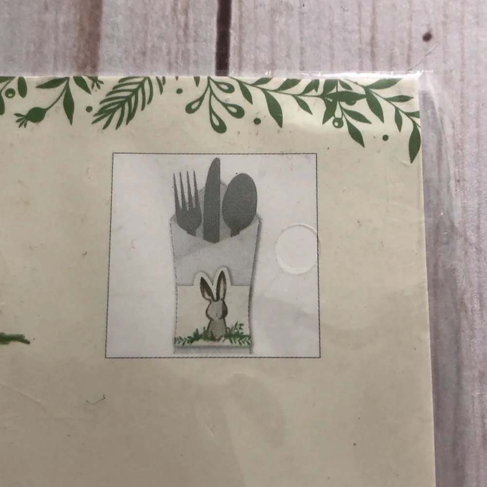 Target Easter Bunny paper napkin rings & carrot place cards watercolor new